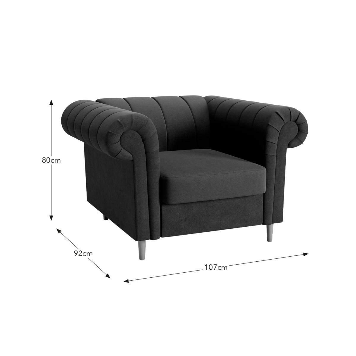 Chesterfield Velvet Chair Olive – image 7