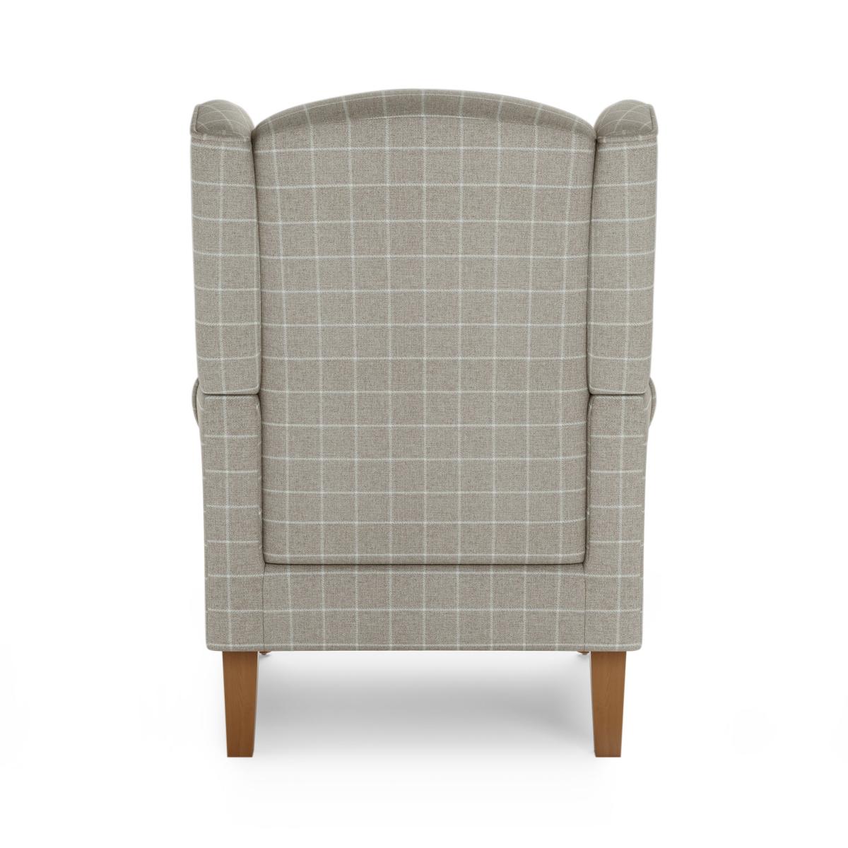 Oswald Self Assembly Window Pane Check Armchair Natural Natural – image 5