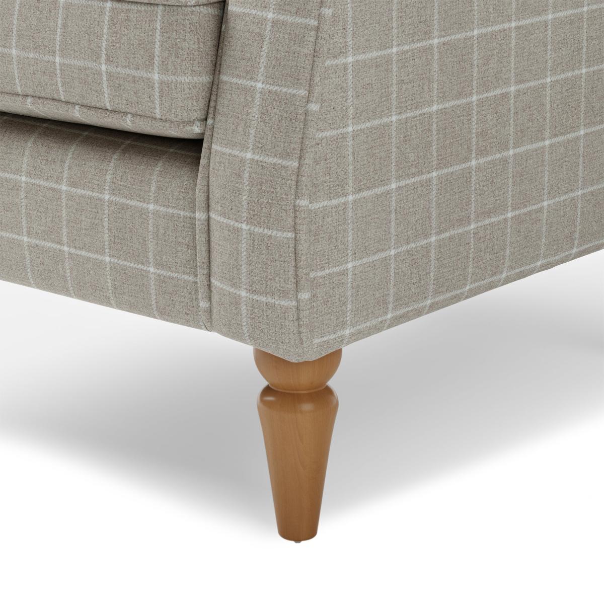 Oswald Self Assembly Window Pane Check Armchair Natural Natural – image 6