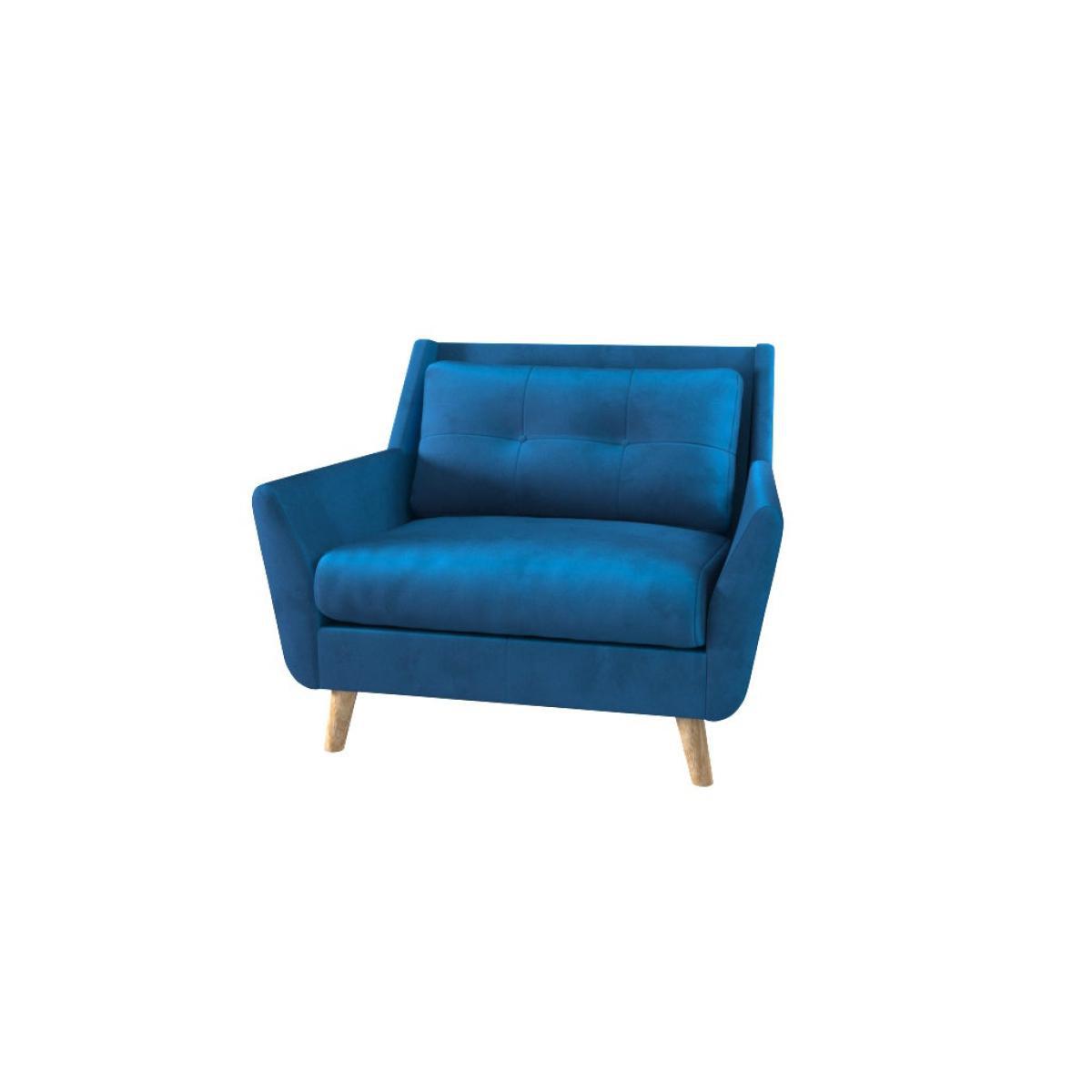 Halston Velvet Snuggle Chair Blue – image 2