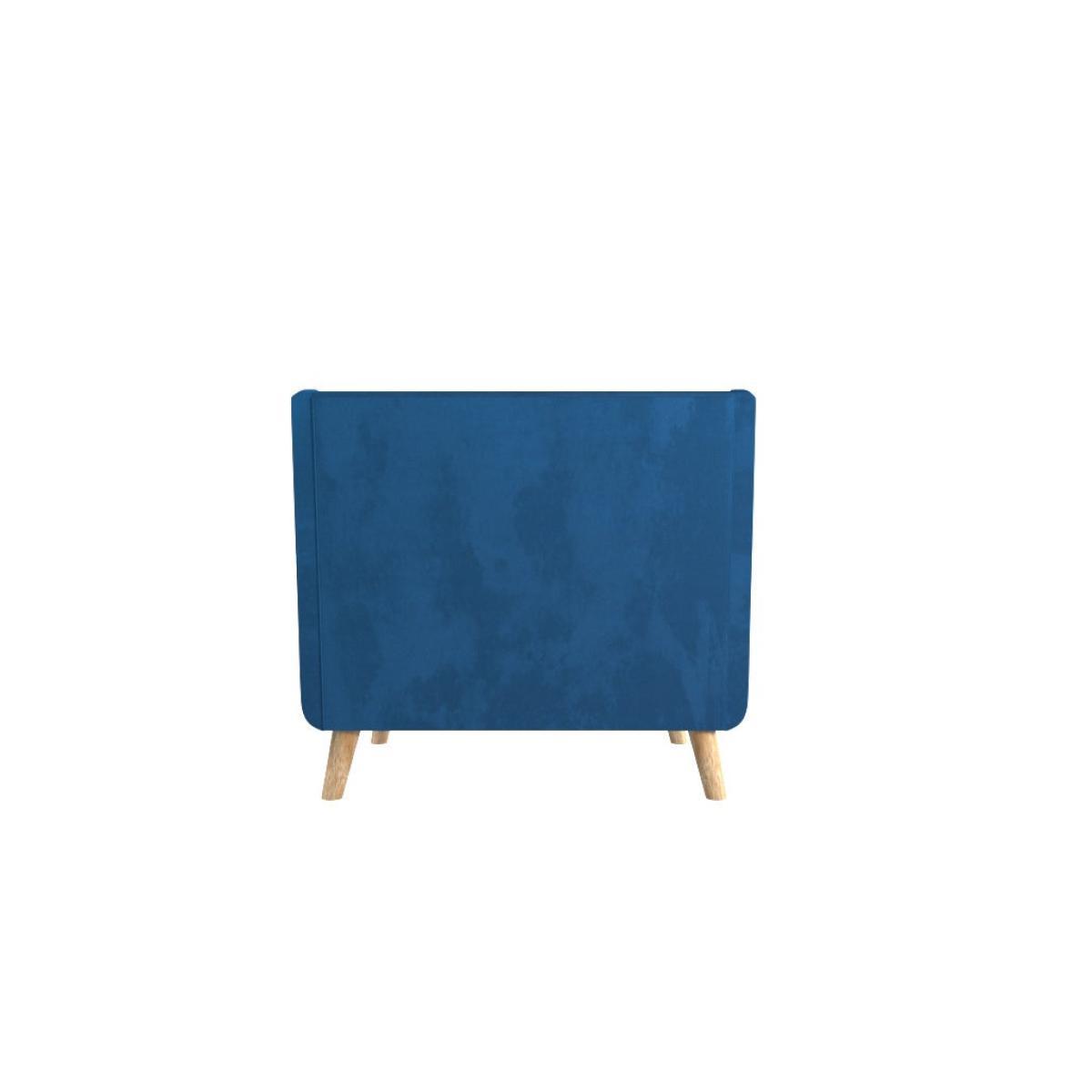 Halston Velvet Snuggle Chair Blue – image 3