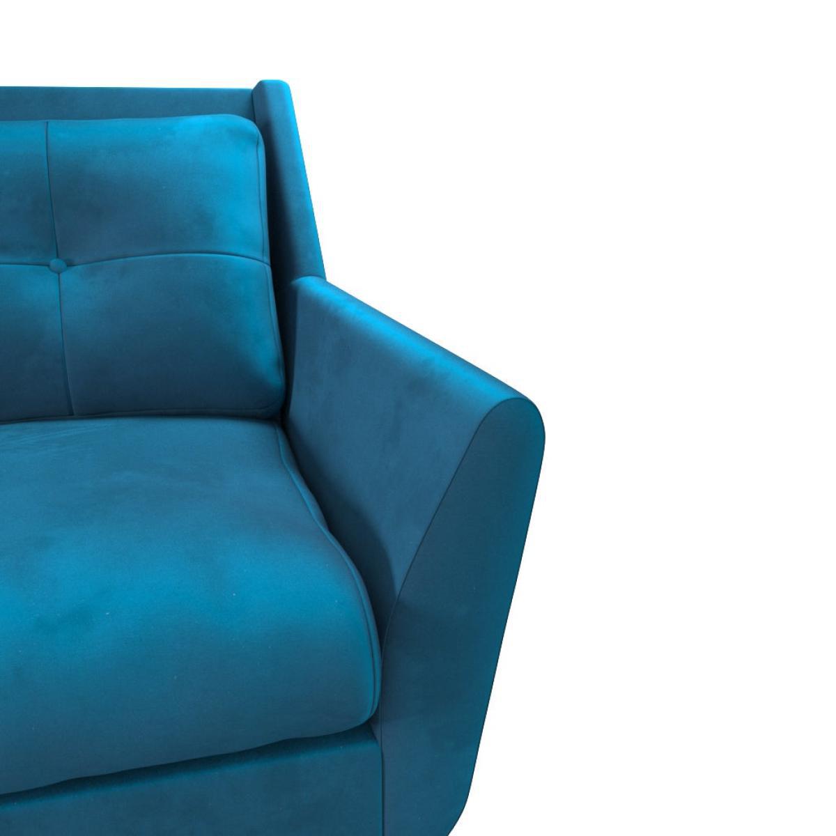 Halston Velvet Snuggle Chair Blue – image 5