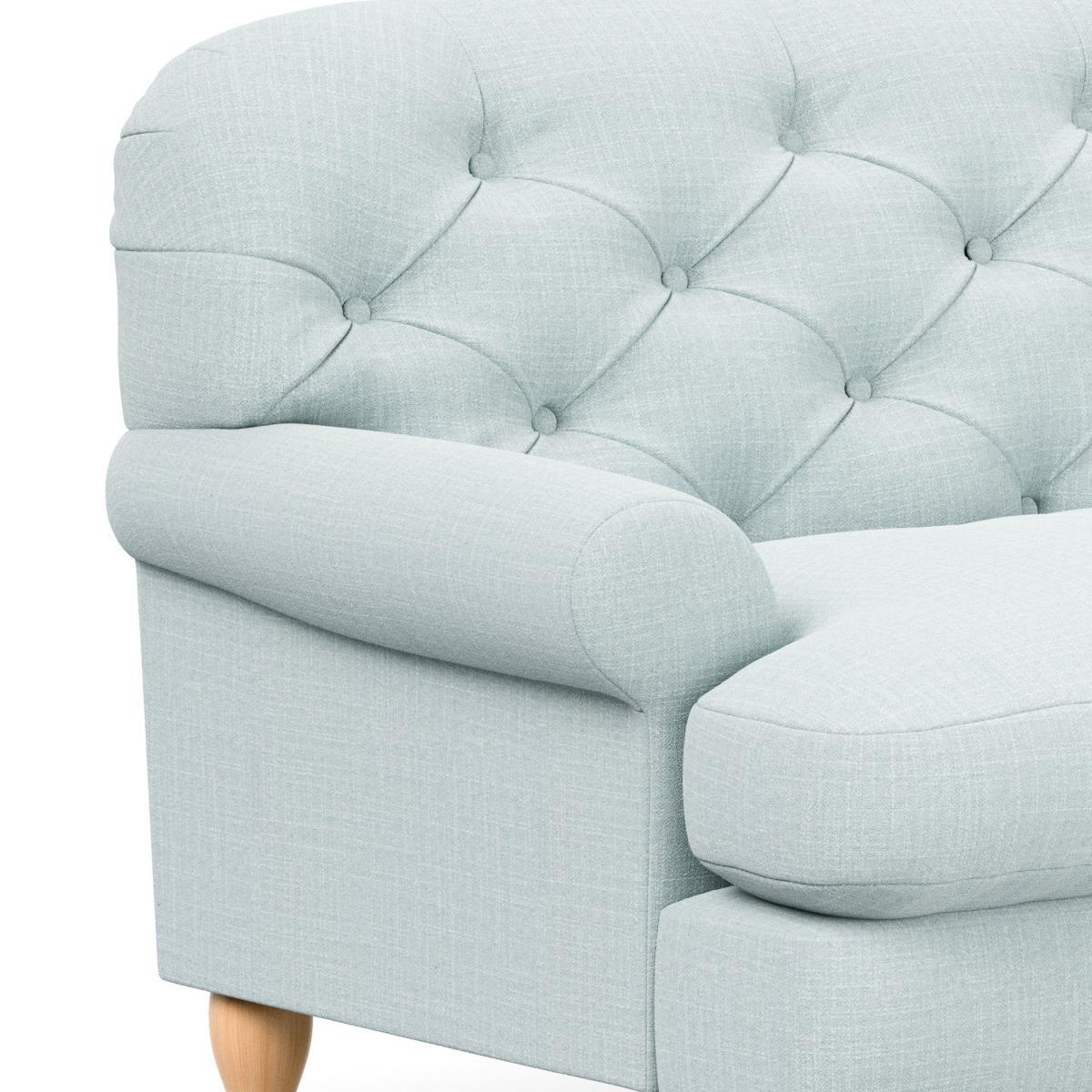 Canterbury Slub Cotton Blend Snuggle Chair Slub Cotton Light Mineral – image 6