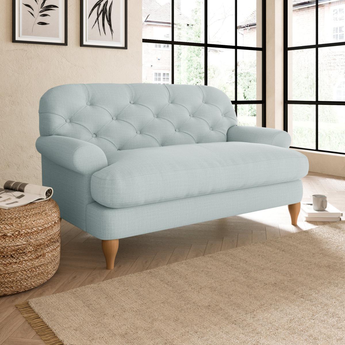 Canterbury Slub Cotton Blend Snuggle Chair Slub Cotton Light Mineral – image 1