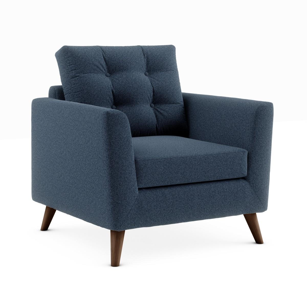 Lewes Woolly Marl Snuggle Chair Woolly Marl Navy – image 2