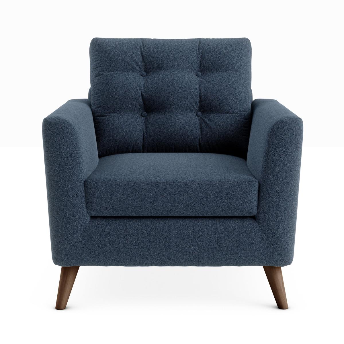 Lewes Woolly Marl Snuggle Chair Woolly Marl Navy – image 3