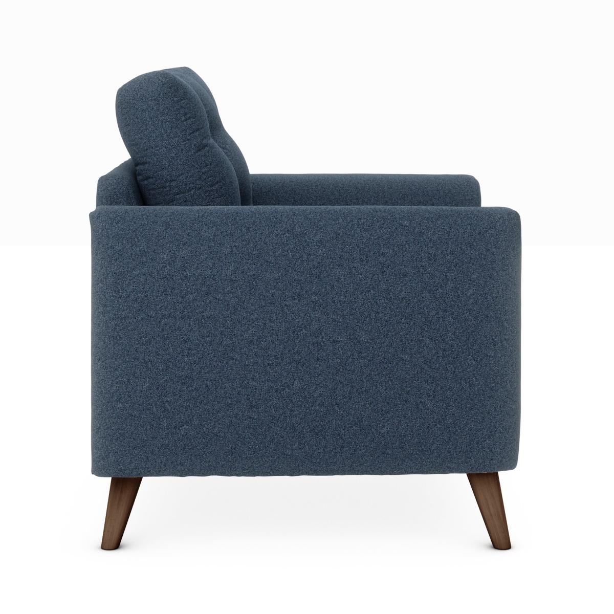 Lewes Woolly Marl Snuggle Chair Woolly Marl Navy – image 4