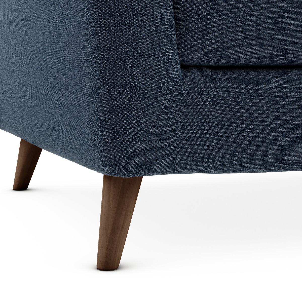 Lewes Woolly Marl Snuggle Chair Woolly Marl Navy – image 6