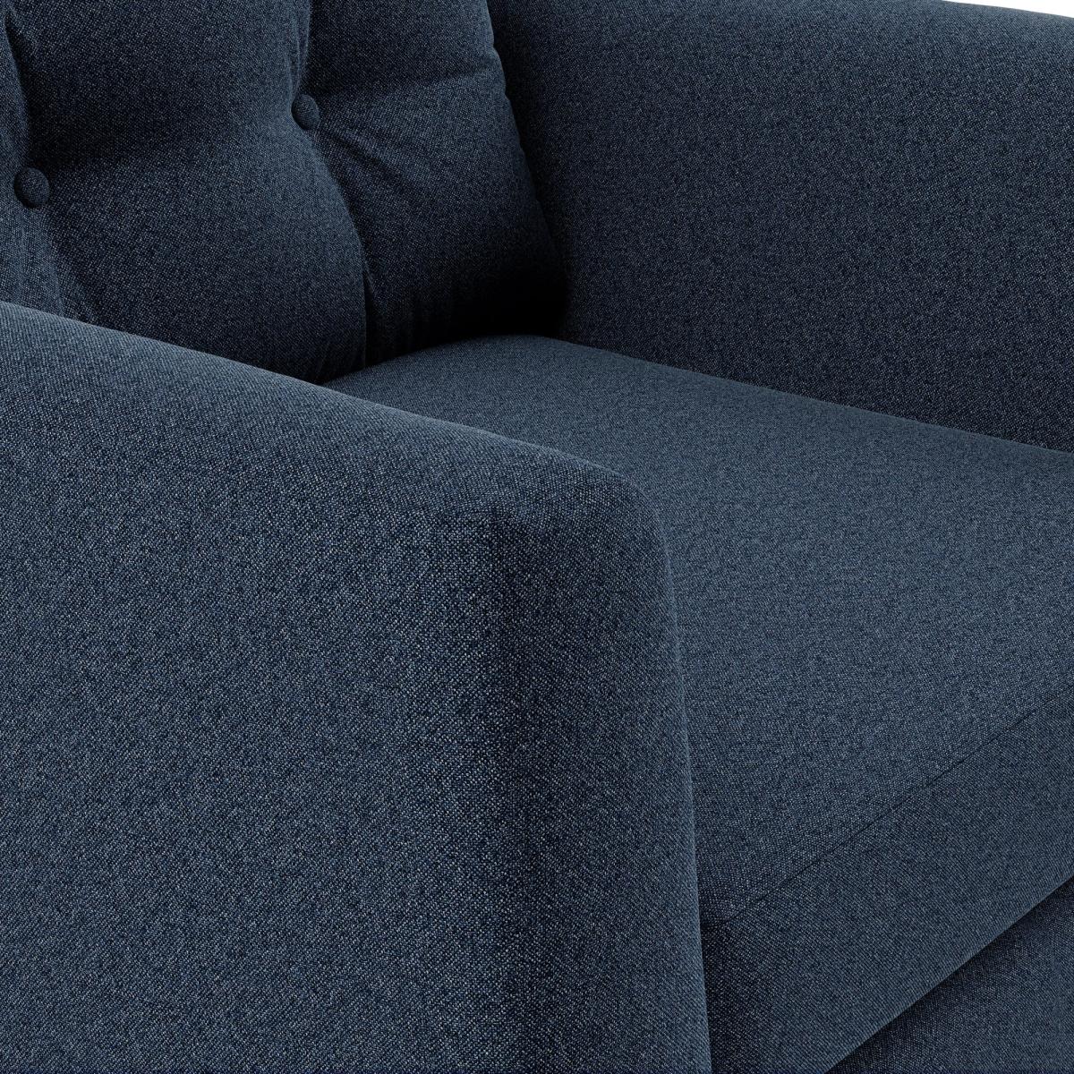 Lewes Woolly Marl Snuggle Chair Woolly Marl Navy – image 7