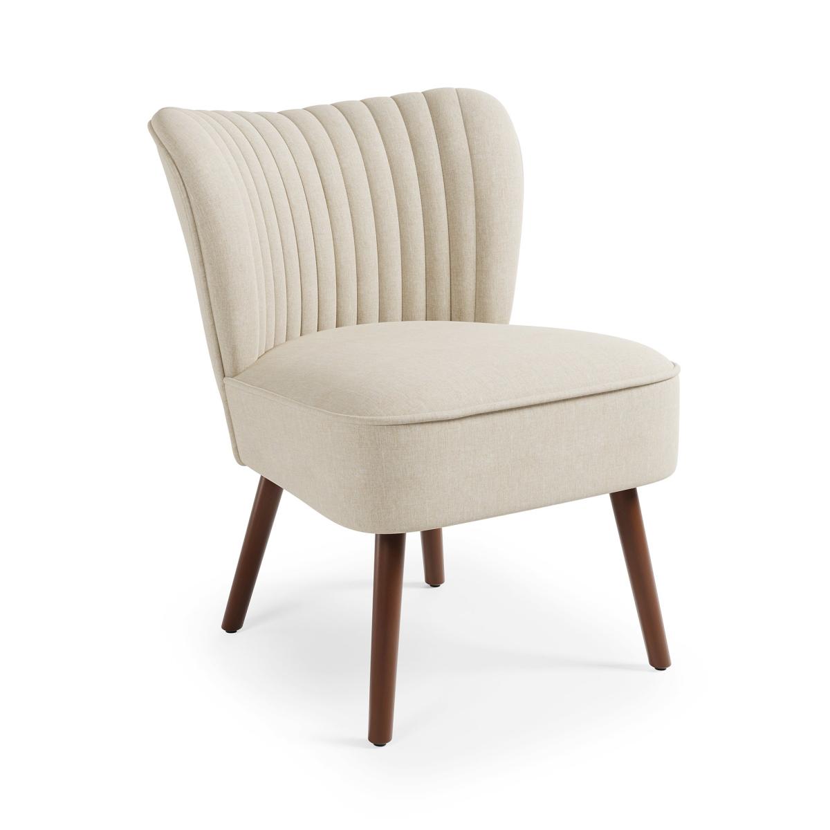 Camille Faux Linen Cocktail Chair Camille Natural – image 6