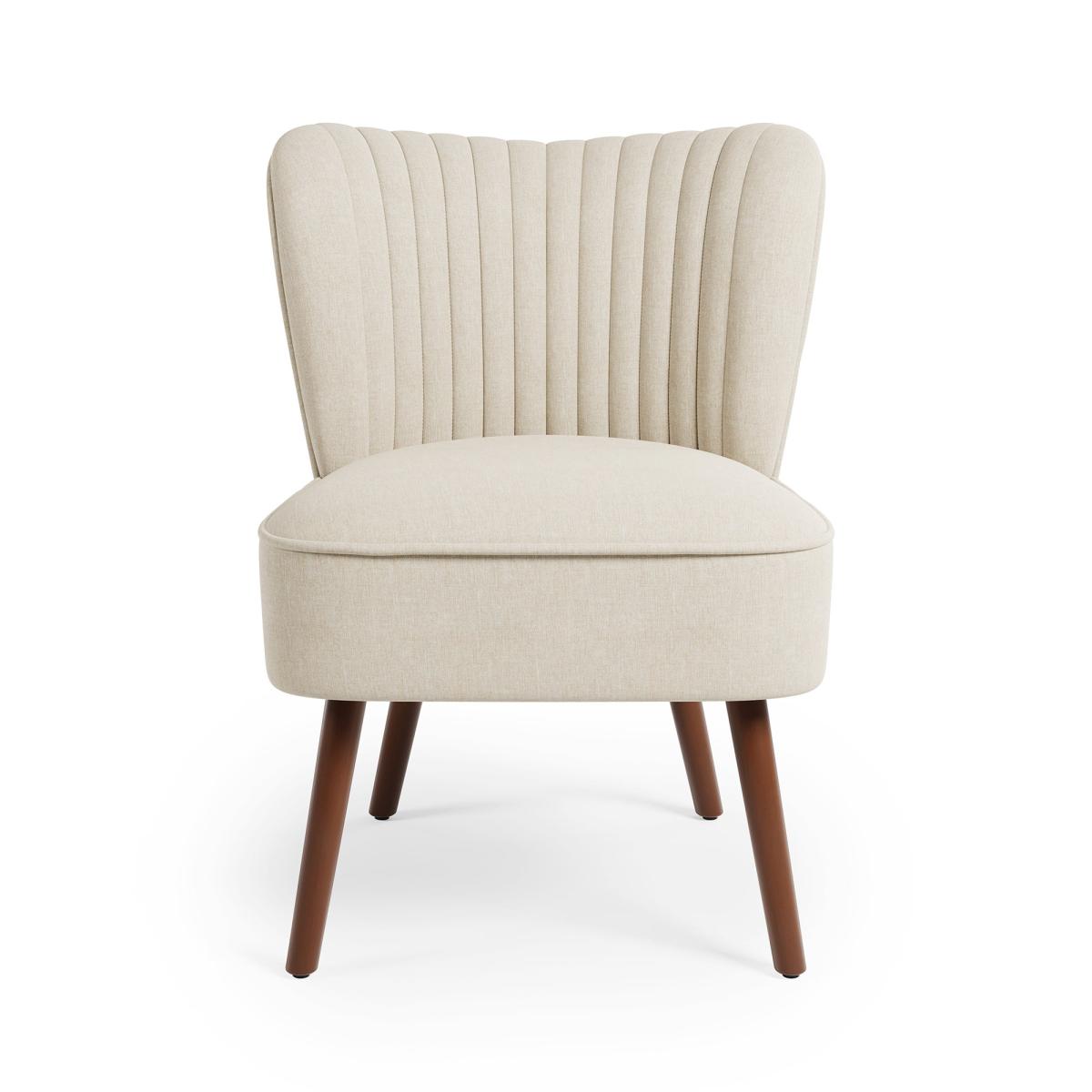 Camille Faux Linen Cocktail Chair Camille Natural – image 7