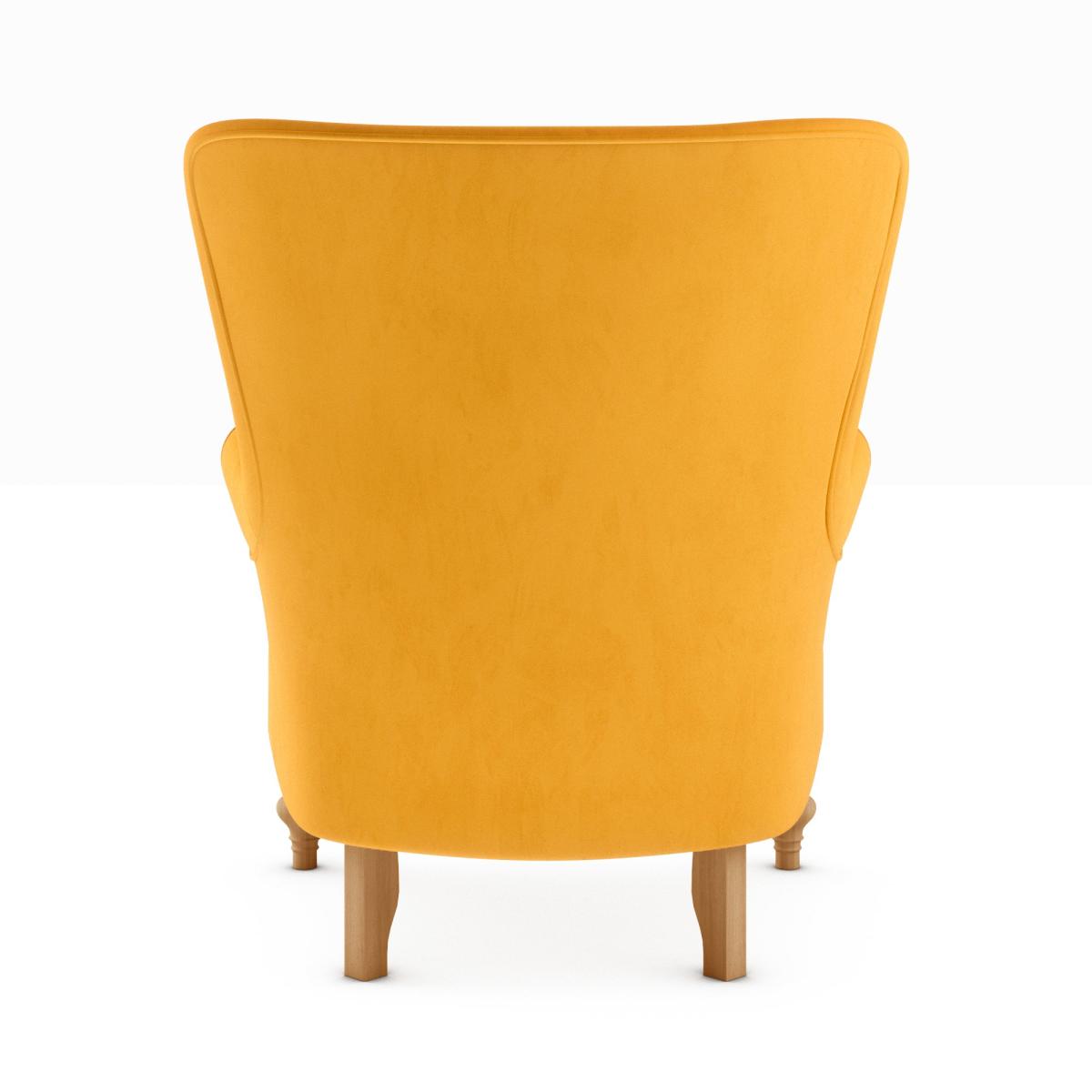 Charlbury Luxury Velvet Armchair Luxury Velvet Old Gold – image 4