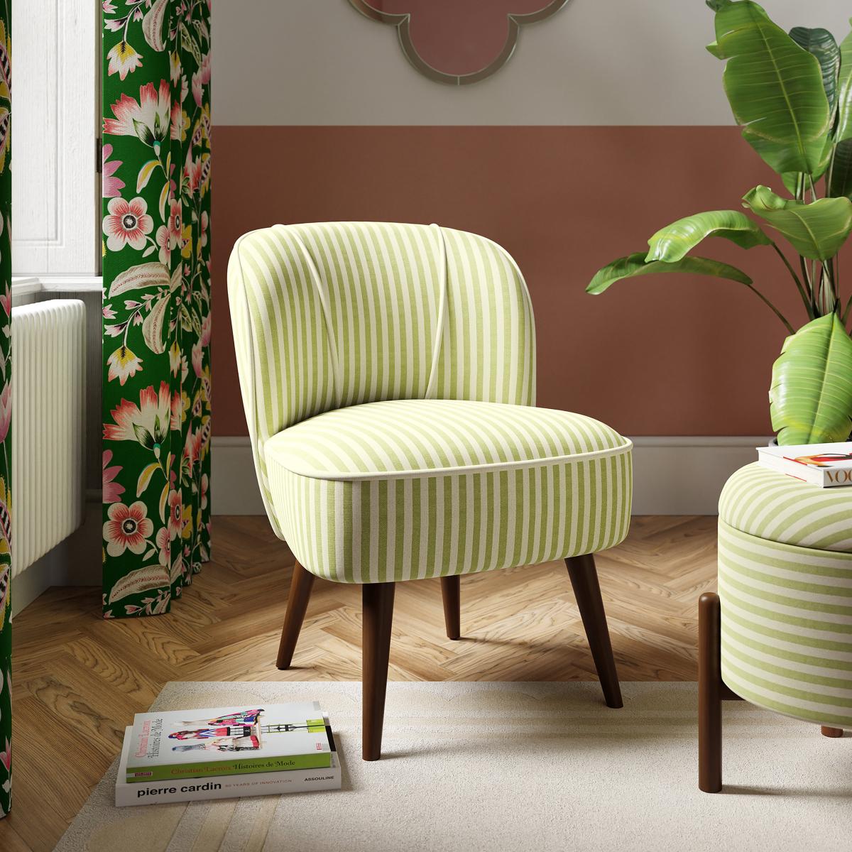 Elsie Cocktail Chair, Linford Stripe Linford Stripe Ferne – image 2