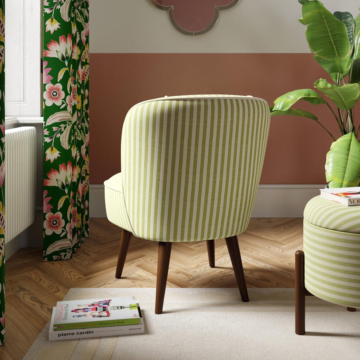 Elsie Cocktail Chair, Linford Stripe Linford Stripe Ferne – image 3