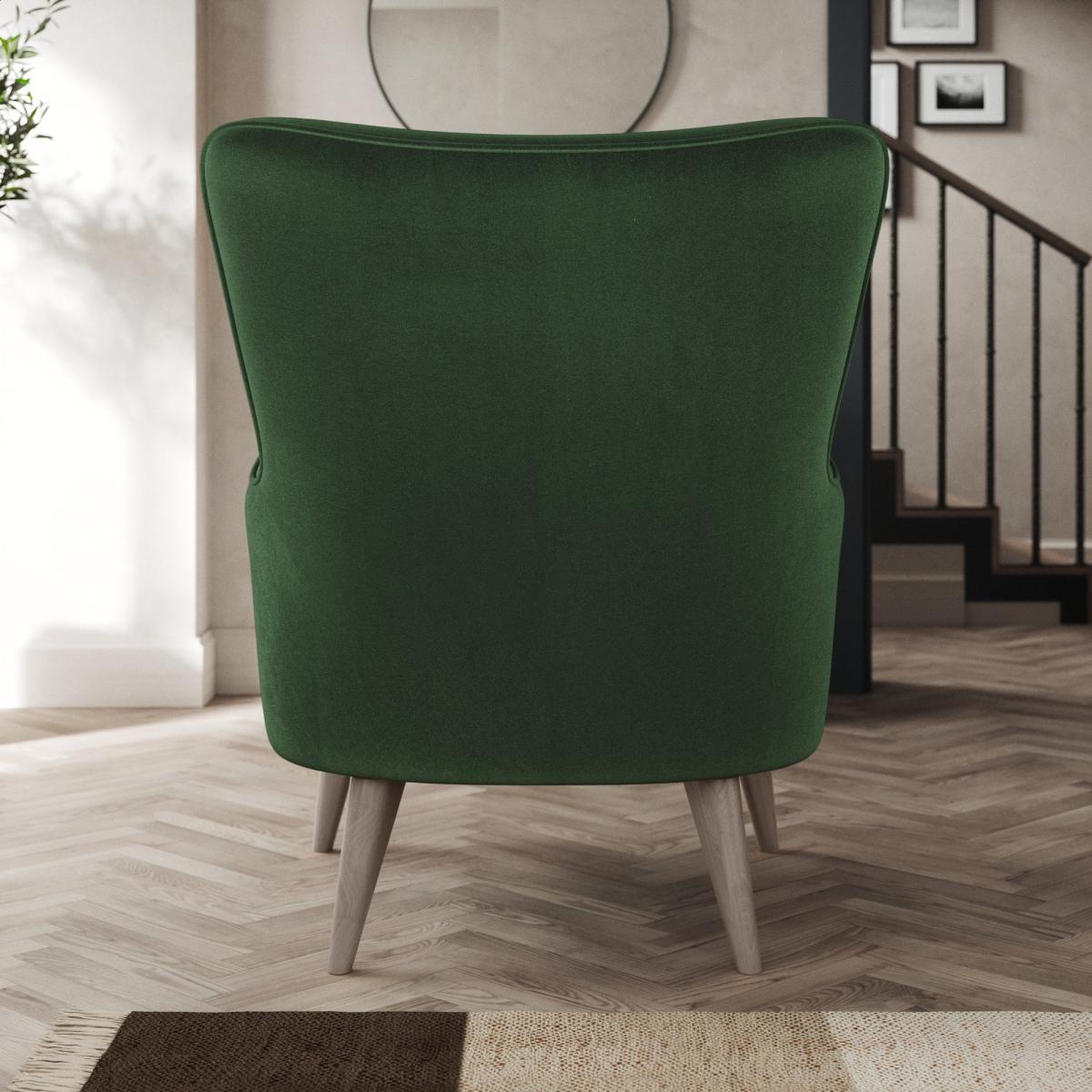 Marlow Wing Chair Cosy Velvet Bottle Green – image 4