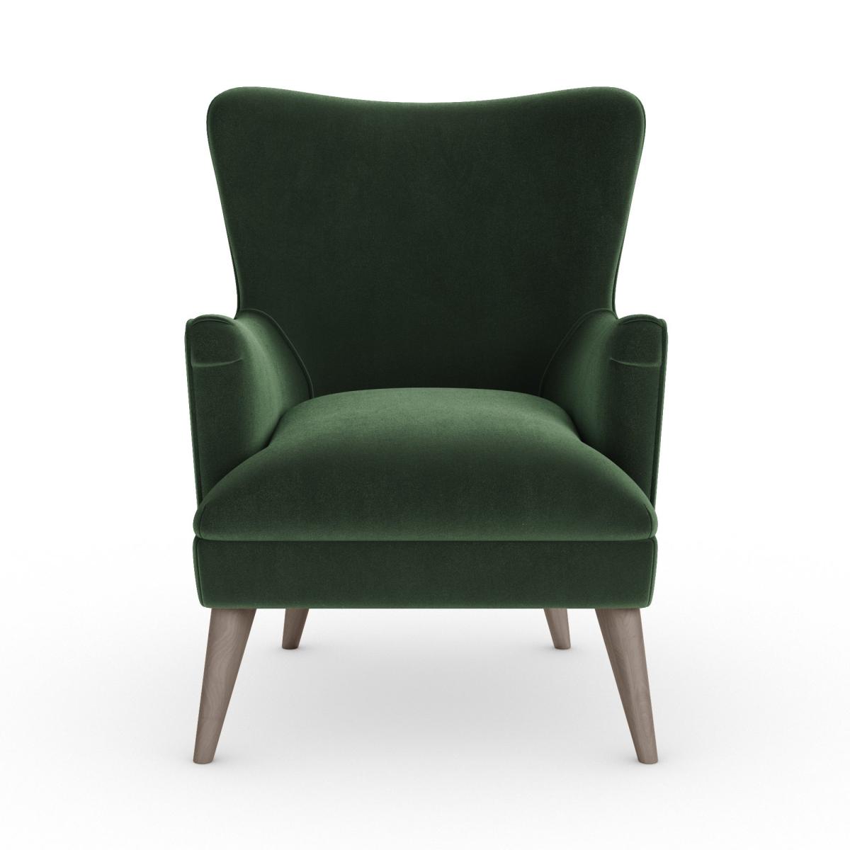Marlow Wing Chair Cosy Velvet Bottle Green – image 7