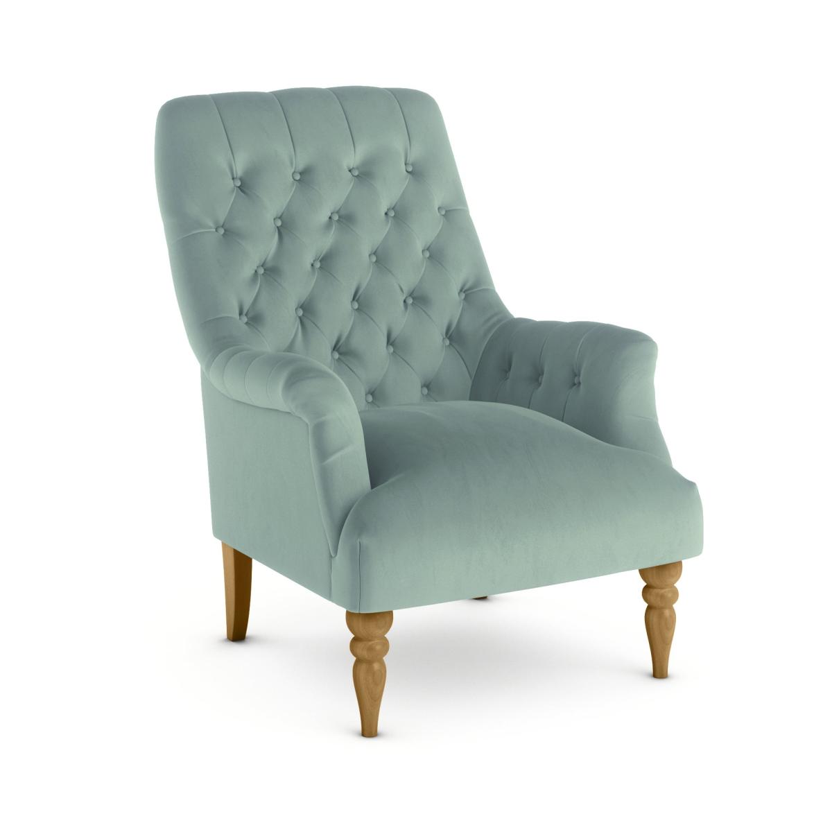 Bibury Luxury Velvet Armchair Luxury Velvet Lilypad – image 2