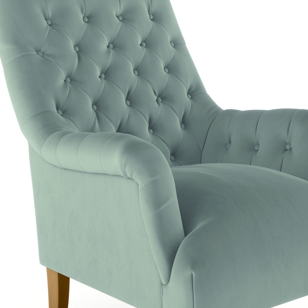 Bibury Luxury Velvet Armchair Luxury Velvet Lilypad – image 7