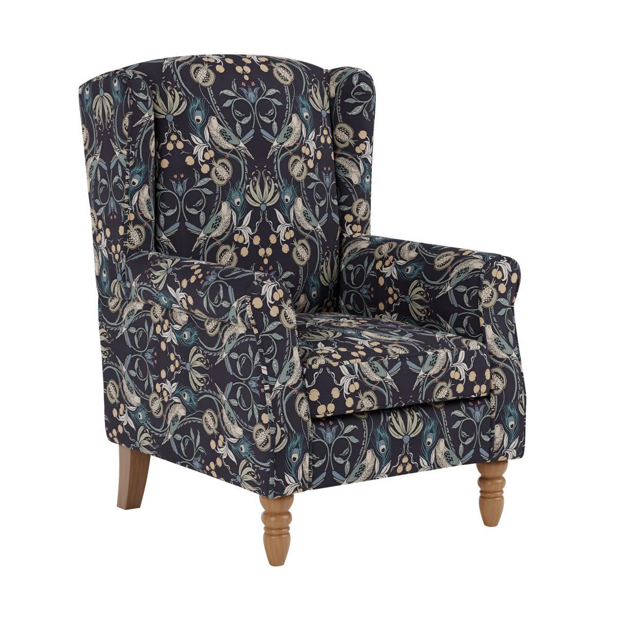 Oswald Navy Havisham Print Armchair Navy – image 2