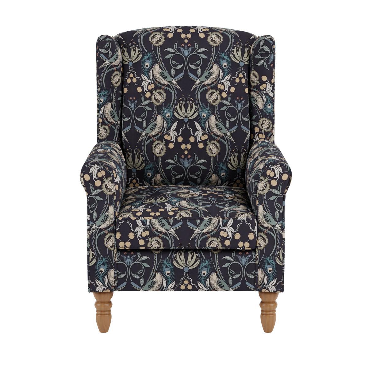 Oswald Navy Havisham Print Armchair Navy – image 3