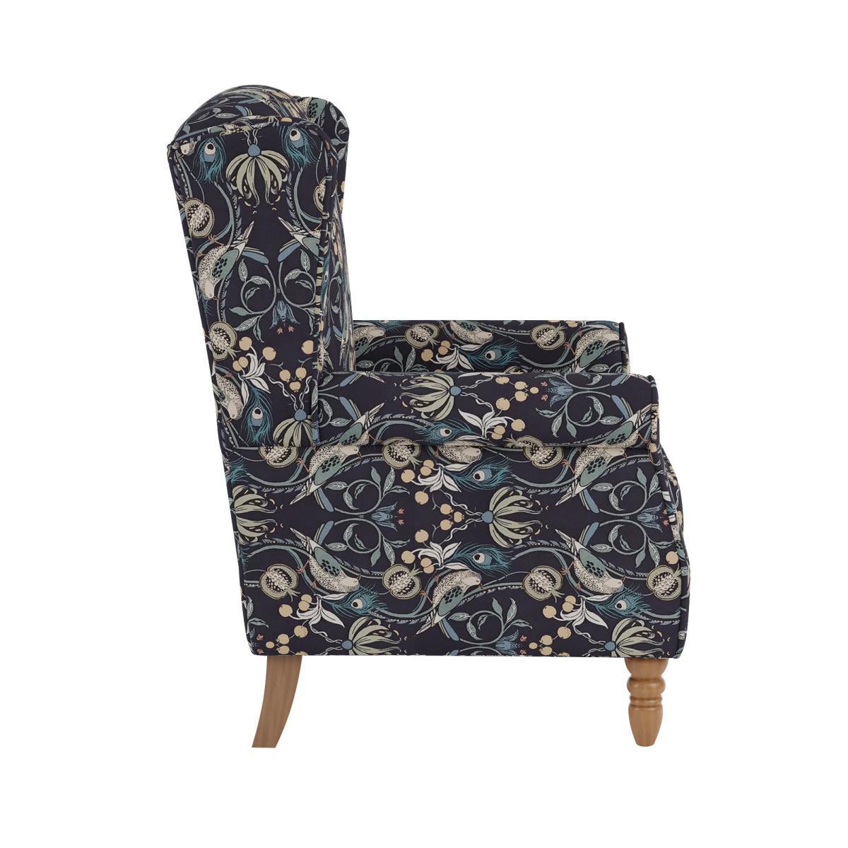 Oswald Navy Havisham Print Armchair Navy – image 4