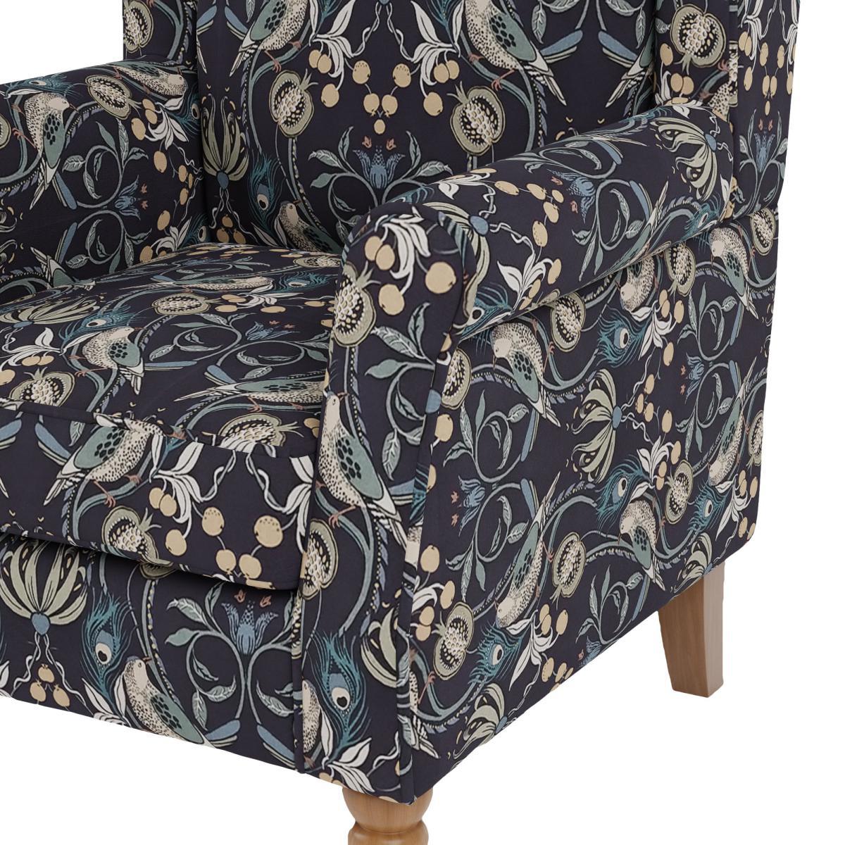 Oswald Navy Havisham Print Armchair Navy – image 7