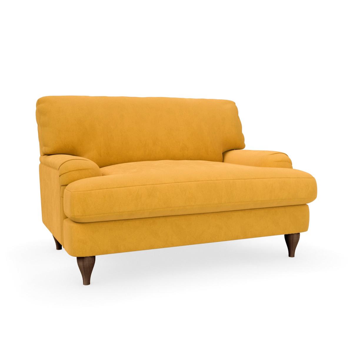 Darwin Luxury Velvet Snuggle Chair Luxury Velvet Old Gold – image 2