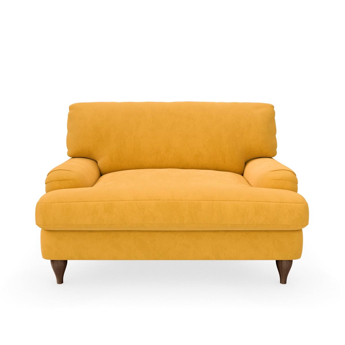 Darwin Luxury Velvet Snuggle Chair Luxury Velvet Old Gold – image 3