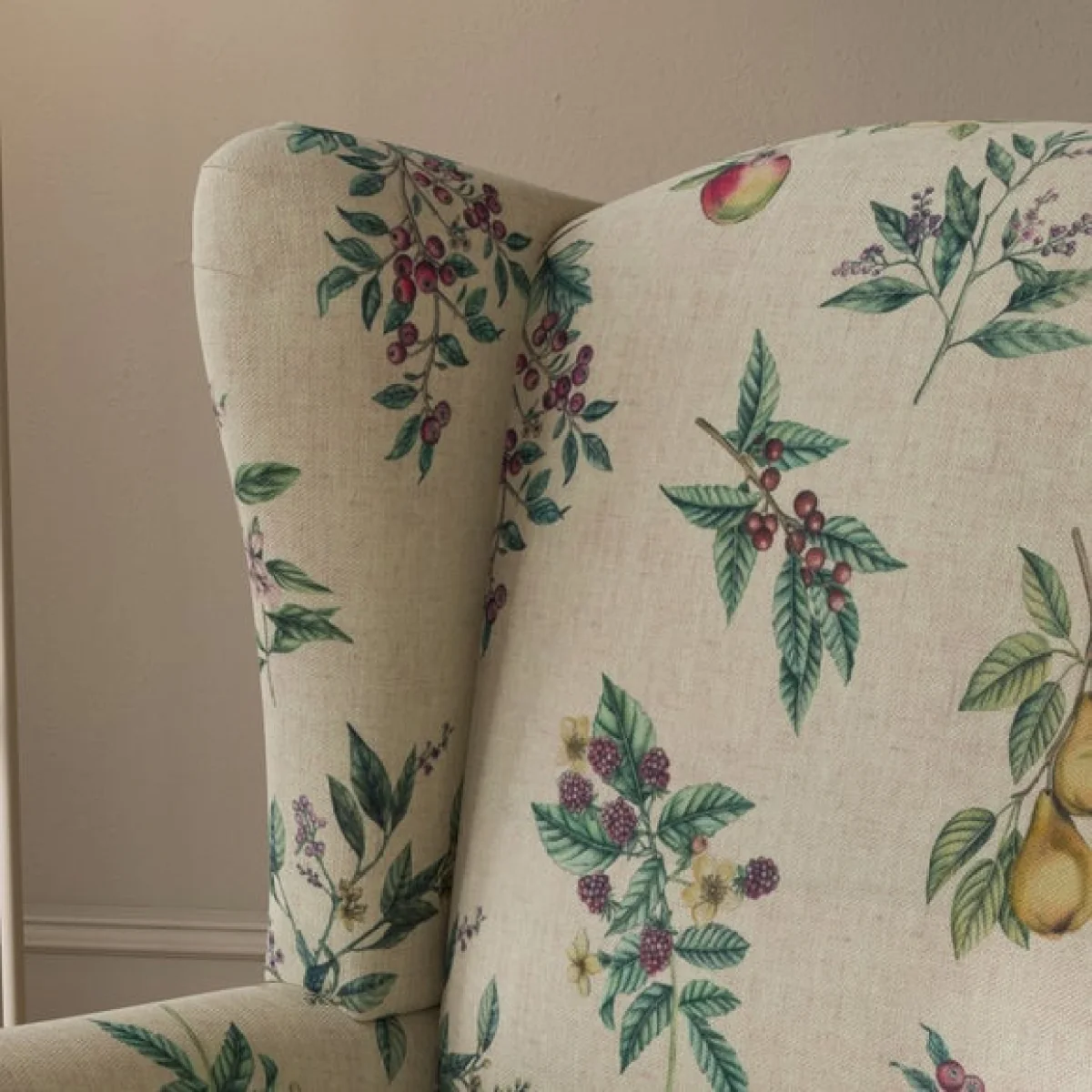 Charnwood Botanical Orchard Print Scroll Armchair – image 3
