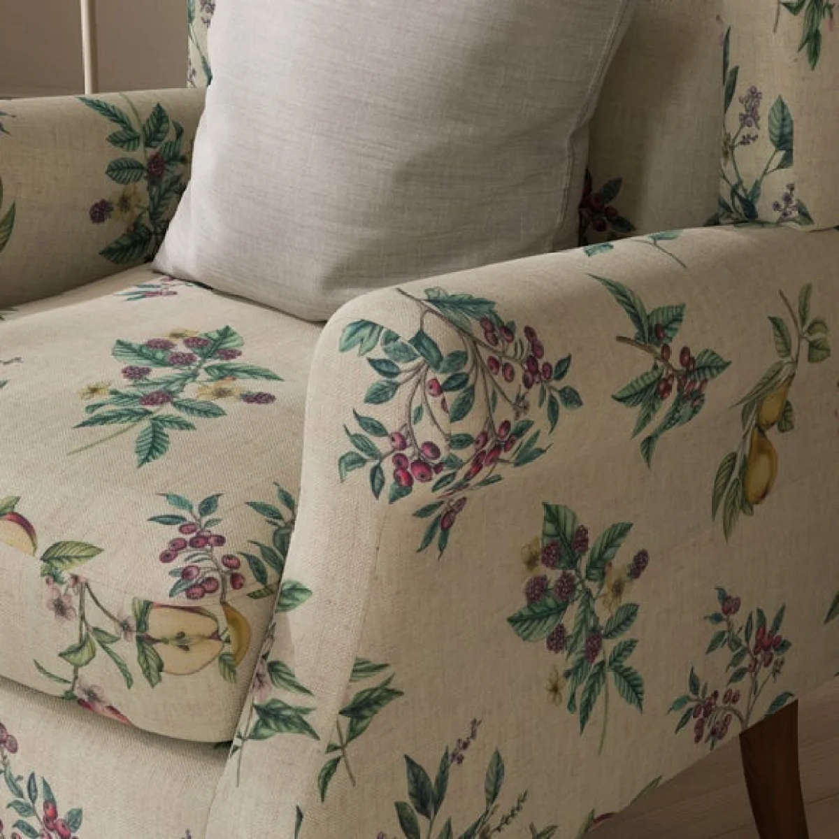 Charnwood Botanical Orchard Print Scroll Armchair – image 4