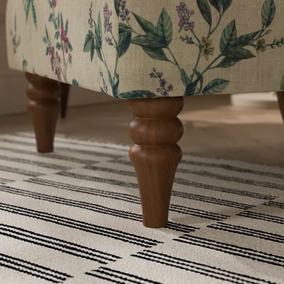 Charnwood Botanical Orchard Print Scroll Armchair – image 5