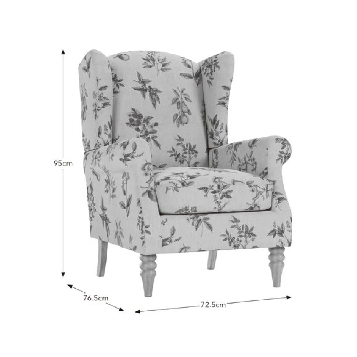 Charnwood Botanical Orchard Print Scroll Armchair – image 9