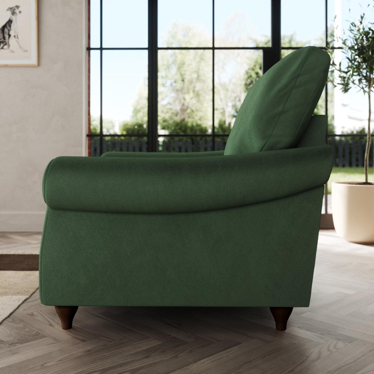 Salisbury Armchair Cosy Velvet Bottle Green – image 2
