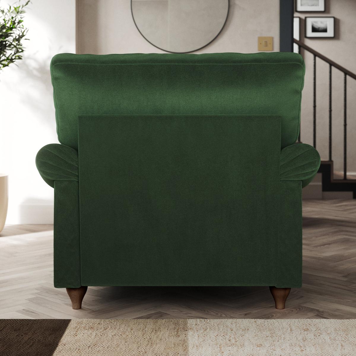 Salisbury Armchair Cosy Velvet Bottle Green – image 3
