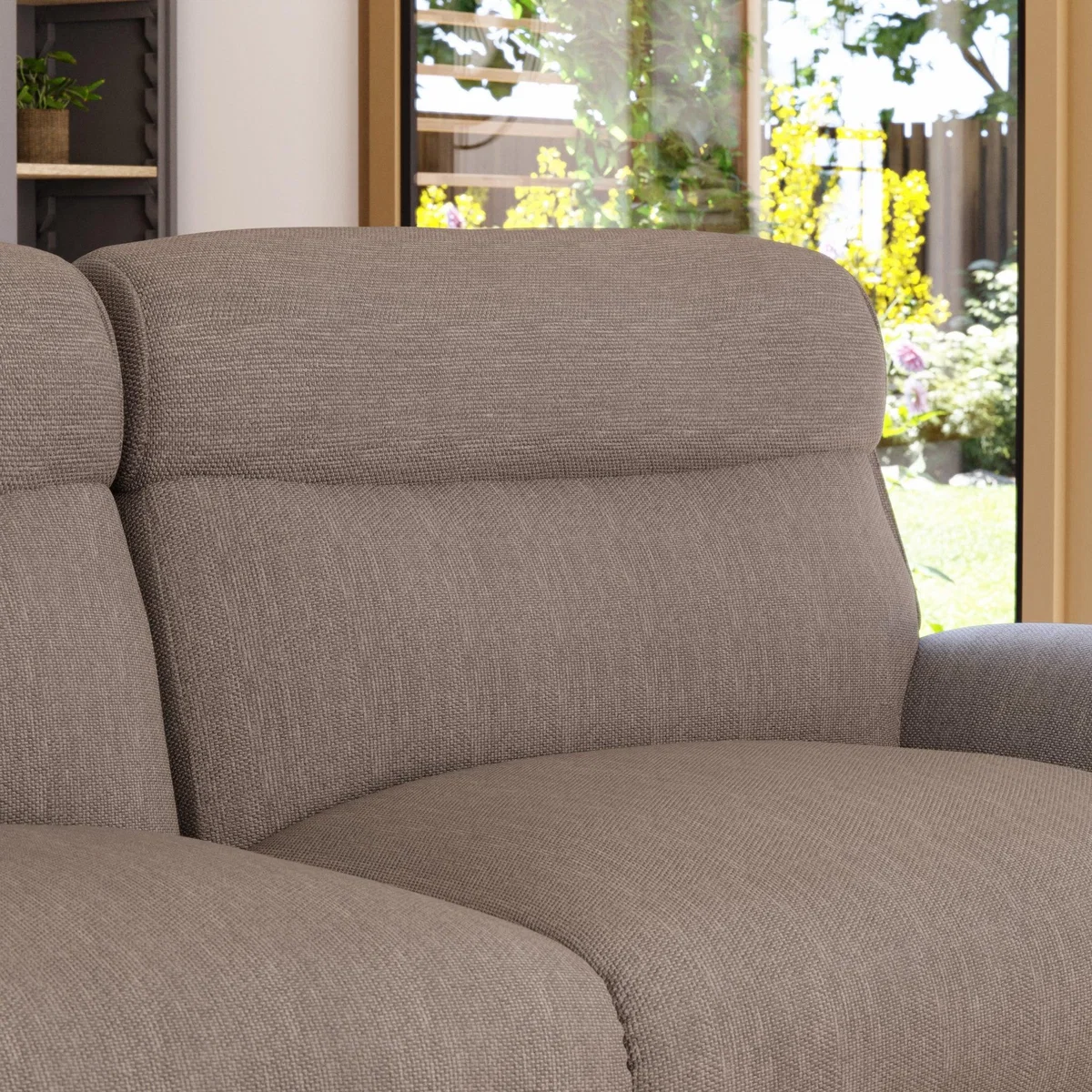 Wareham 3 Seater Power Recliner Sofa Honeycomb Chenille Latte – image 7