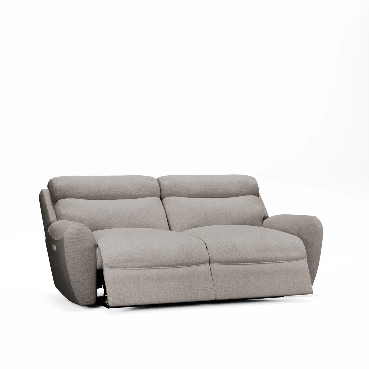 Wareham 3 Seater Power Recliner Sofa Honeycomb Chenille Latte – image 10