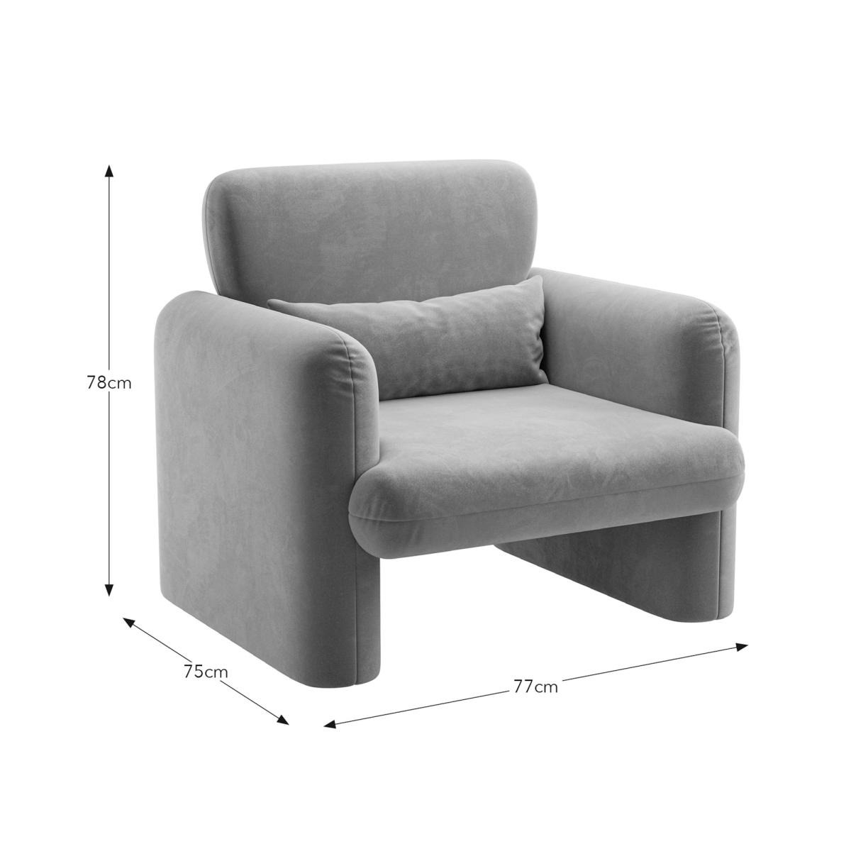 Maya Velvet Occasional Chair – image 8