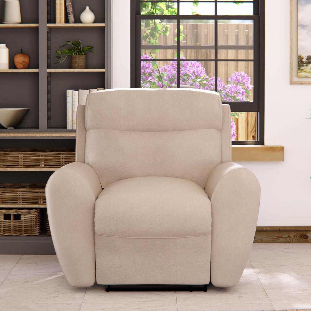 Wareham Power Recliner Armchair Chenille Sand – image 3