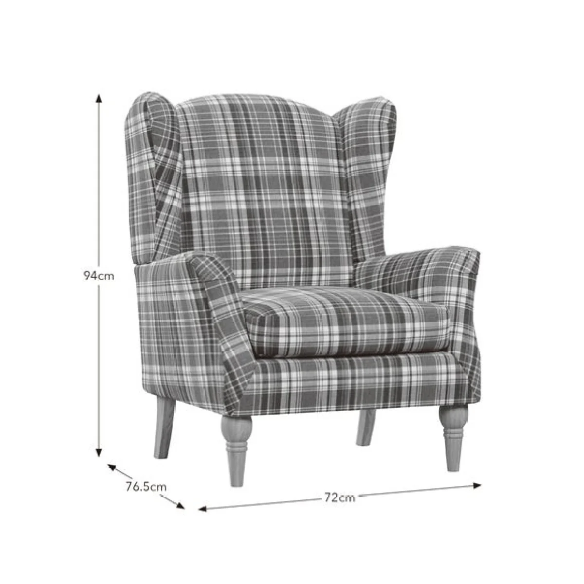Charnwood Check Occasional Armchair – image 9