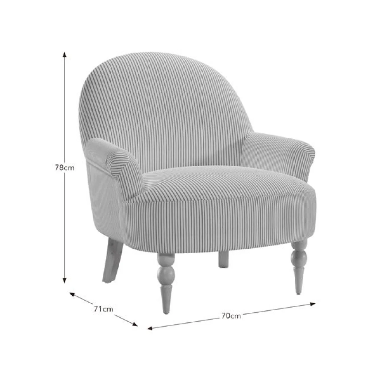 Petit Tiny Stripe Occasional Armchair – image 9
