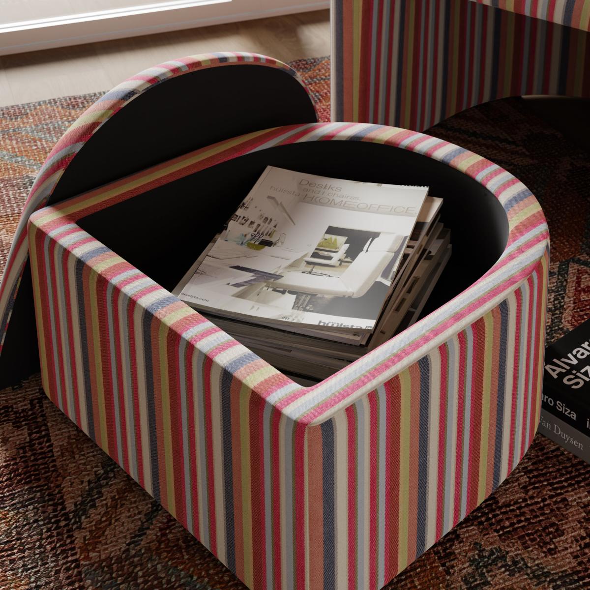Tallie Stripe Occasional Chair, Woven MultiColoured – image 3