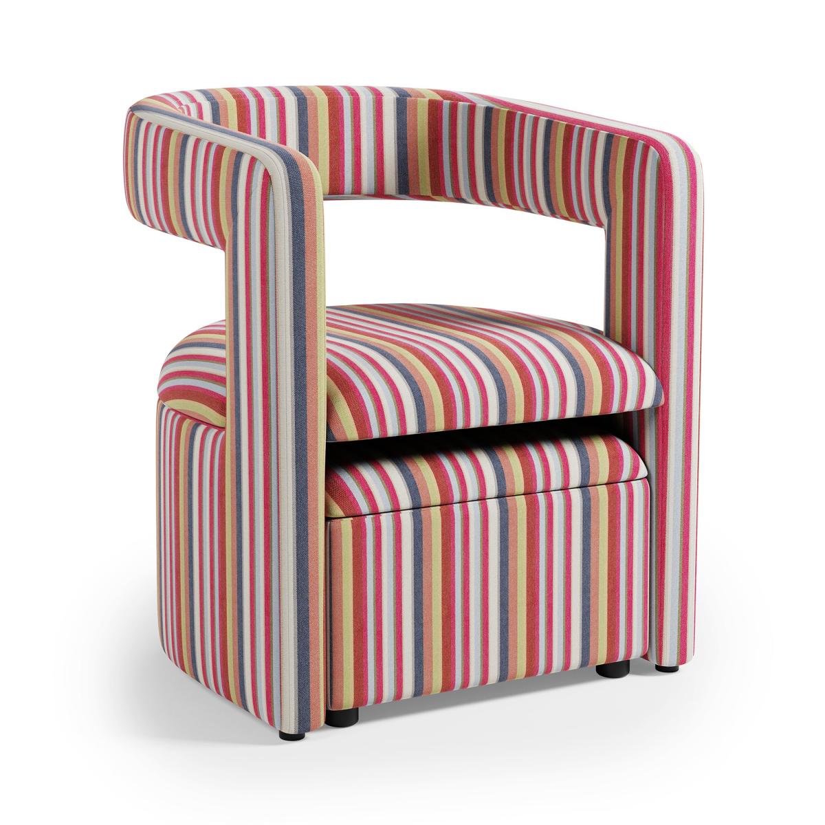 Tallie Stripe Occasional Chair, Woven MultiColoured – image 6
