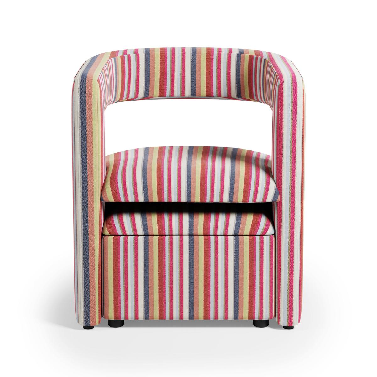 Tallie Stripe Occasional Chair, Woven MultiColoured – image 7