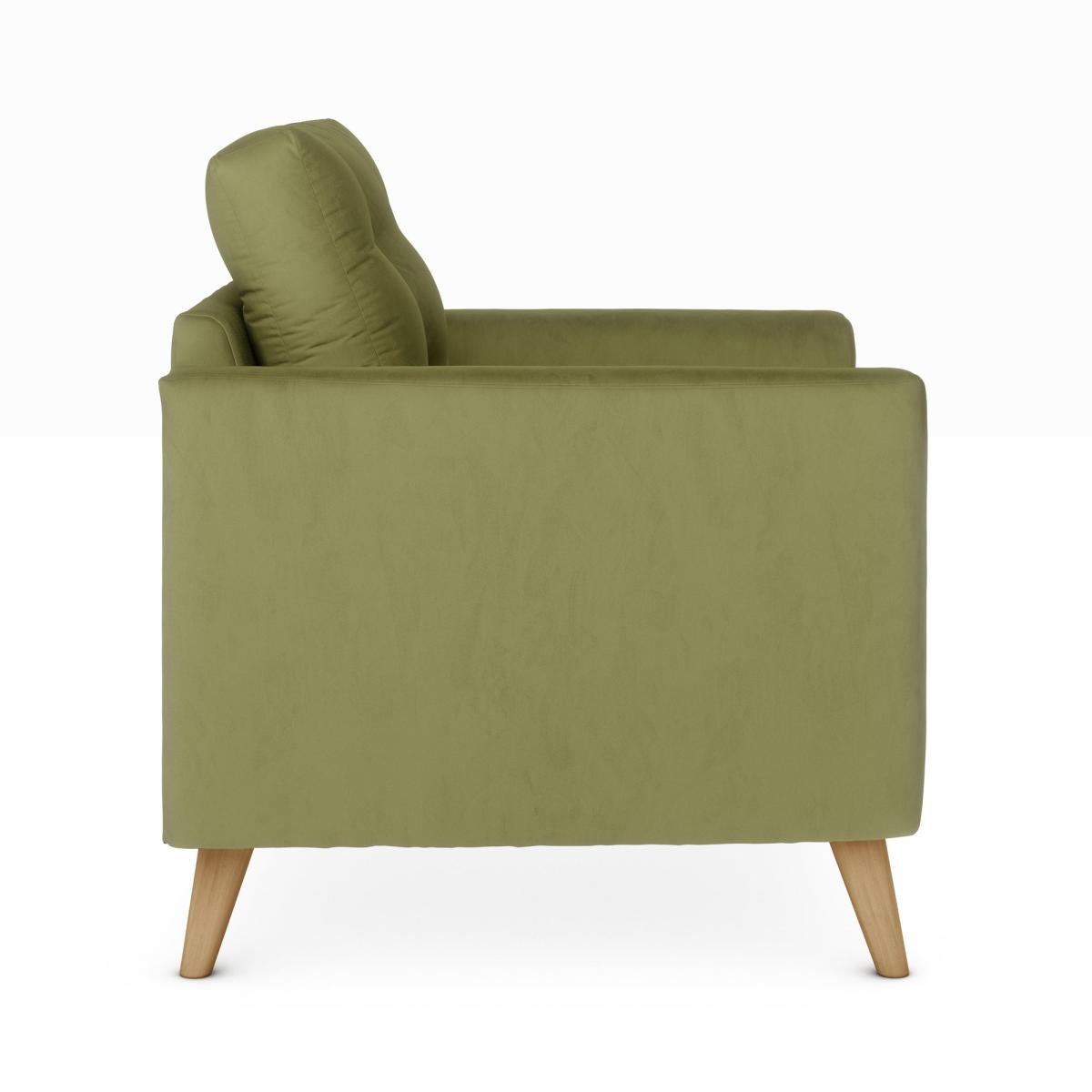 Lewes Luxury Velvet Snuggle Chair Luxury Velvet Olive – image 4
