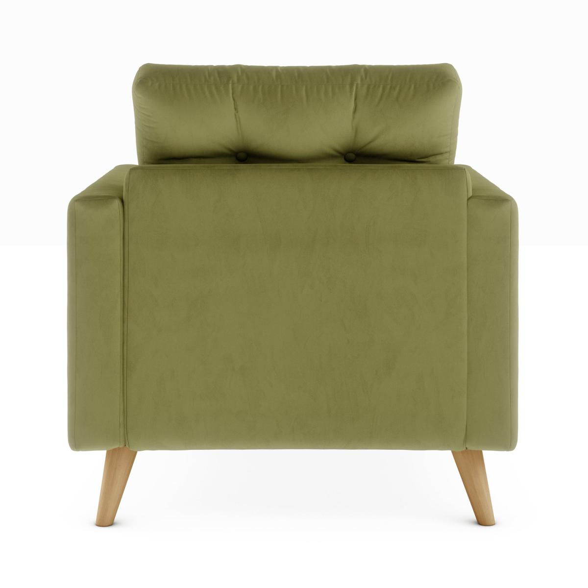 Lewes Luxury Velvet Snuggle Chair Luxury Velvet Olive – image 5