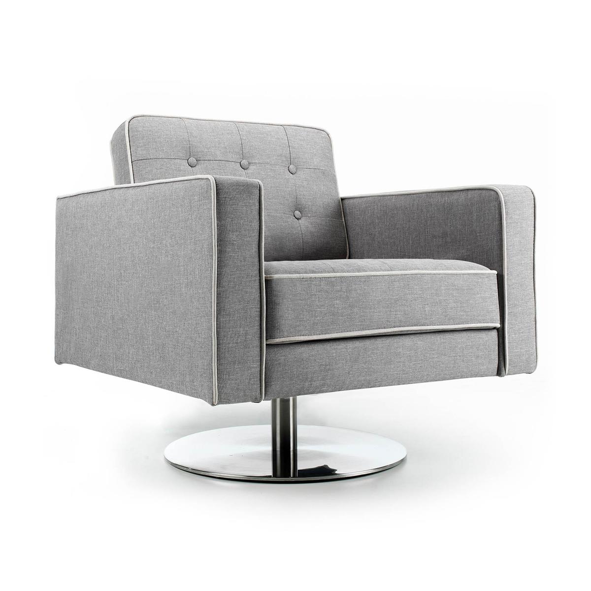 Prague Fabric Armchair - Grey Grey – image 3