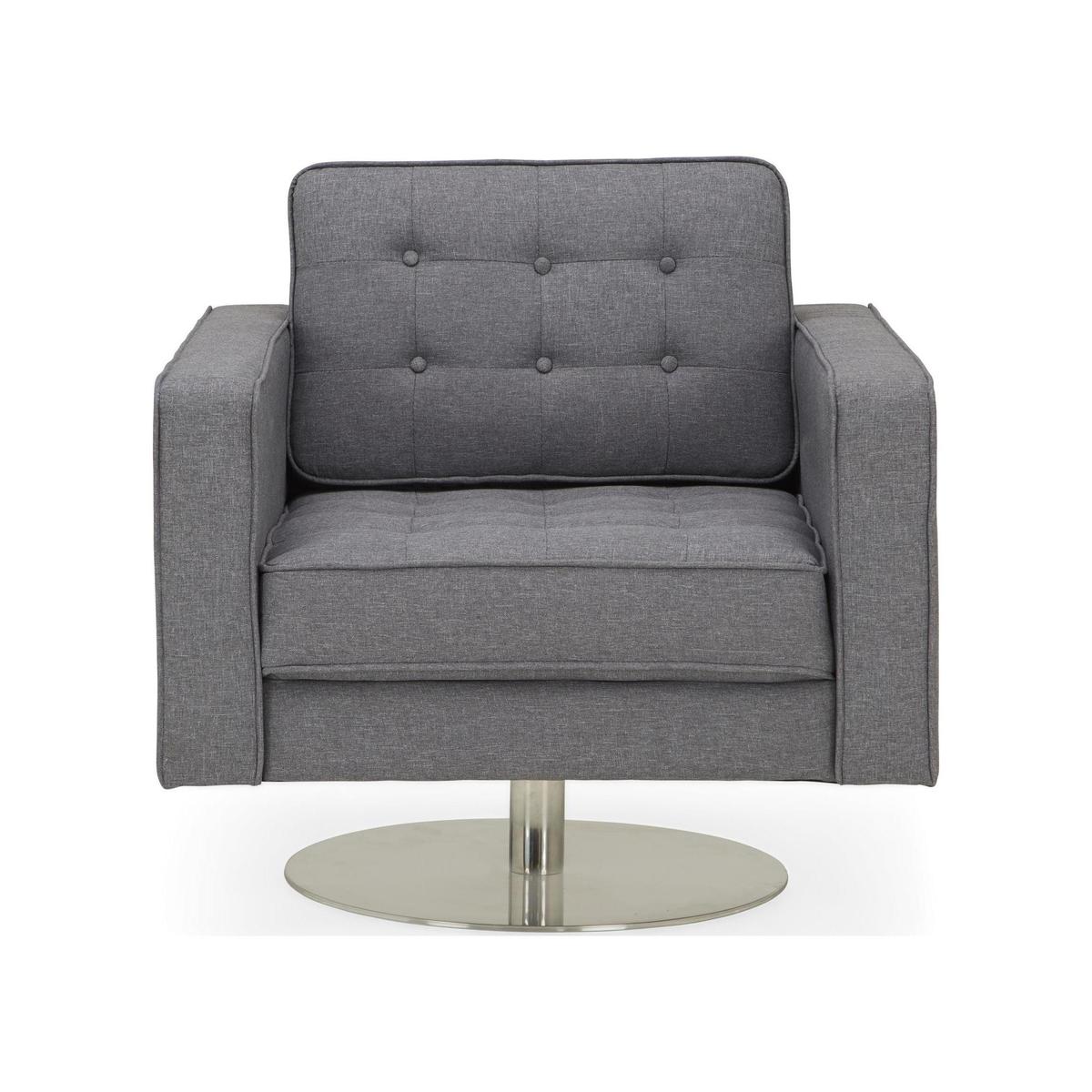 Prague Fabric Armchair - Grey Grey – image 2