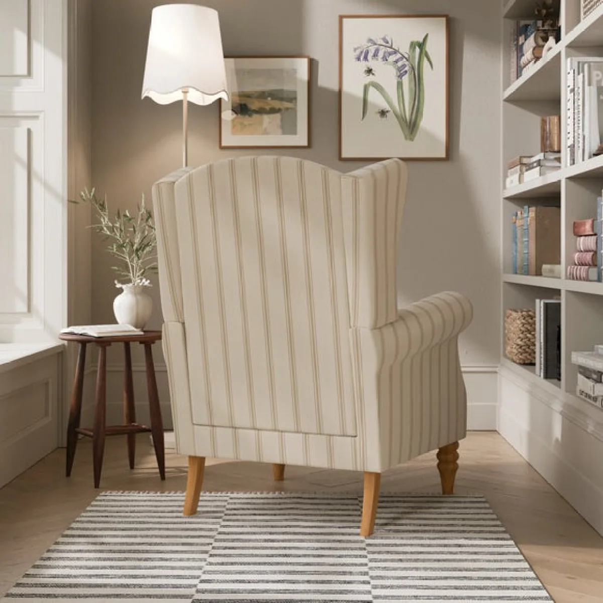 Charnwood Folkstone Stripe Scroll Armchair – image 2