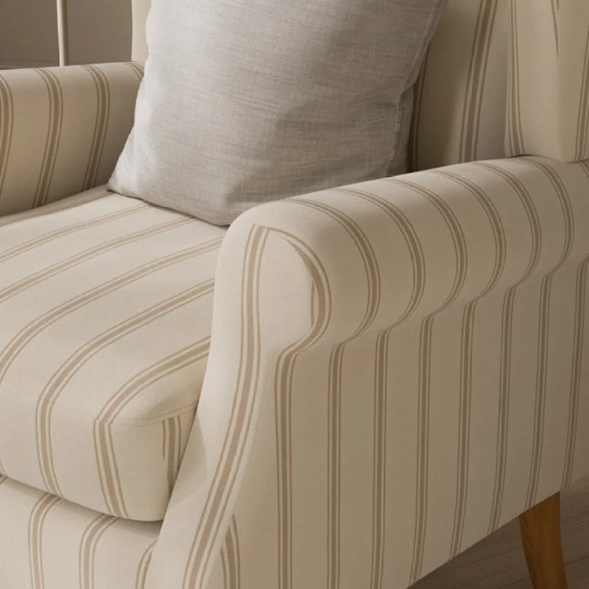 Charnwood Folkstone Stripe Scroll Armchair – image 4