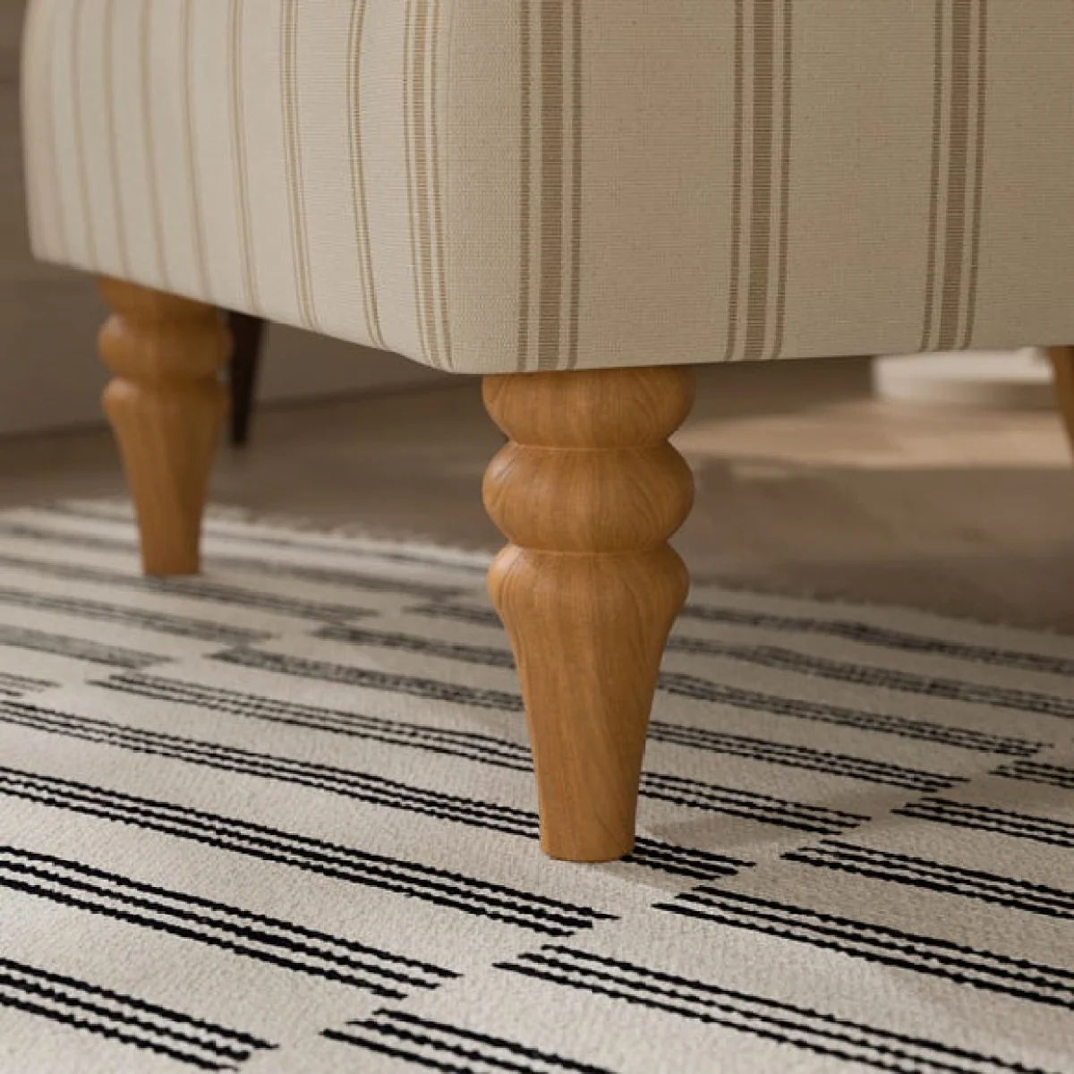 Charnwood Folkstone Stripe Scroll Armchair – image 5